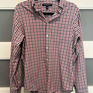 Mizzen+Main Leaward Red and Blue Casual Button Down Shirt